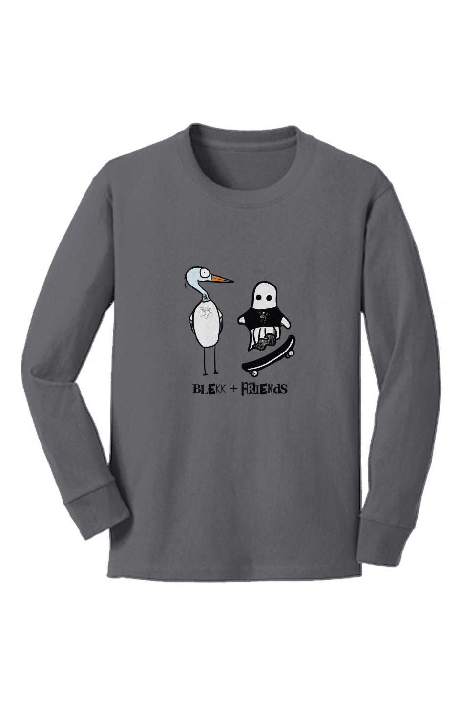 Youth LS Core Cotton Tee - Blekk + Friends 2
