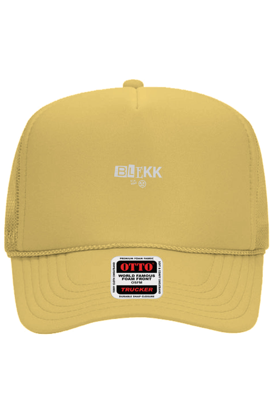 Otto 5 Panel Trucker Hat - BA Smiley White Letters