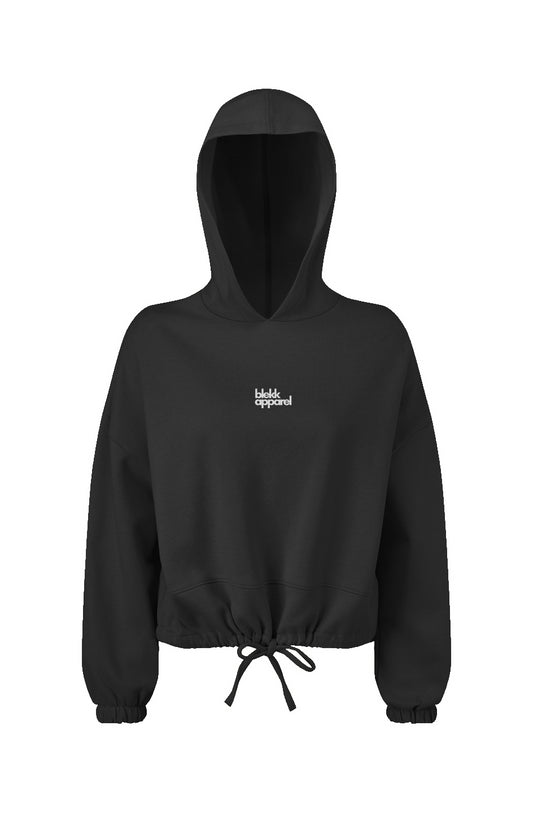 Ladies' Cropped Oversize Hooded Sweatshirt 