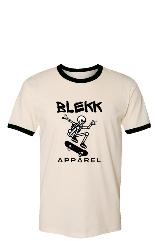 Vintage Ringer T-Shirt - BA Skellie Blekk